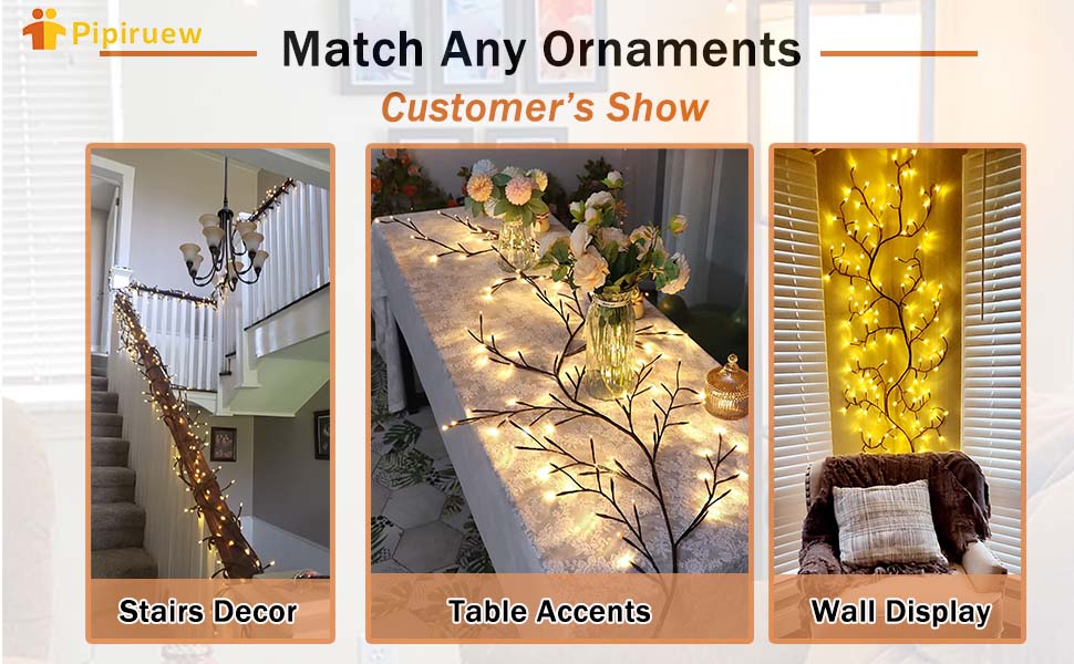 Enchanted Willow Vine, 144 LEDs Lighted Vines 7.5Ft Artificial Plants