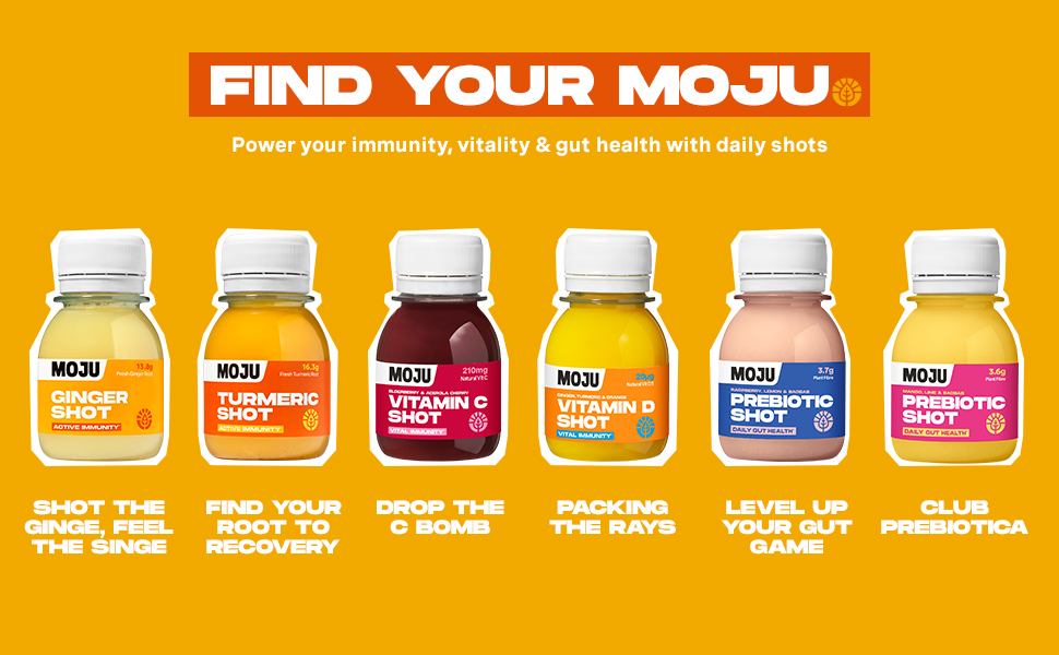 MOJU Ginger Shots 12x60ml, Immune Support, Natural Ingredients, No