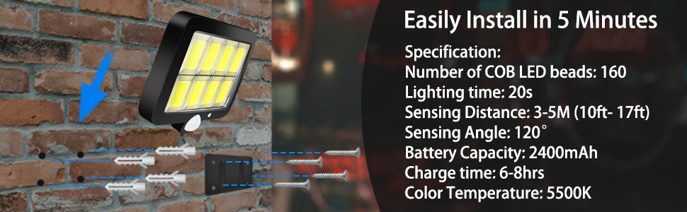 solar motion sensor light outdoor