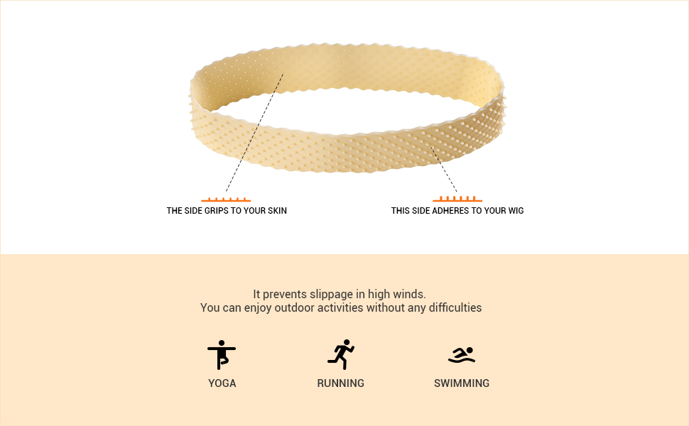 Flexible Silicone Non Slip Wig Band