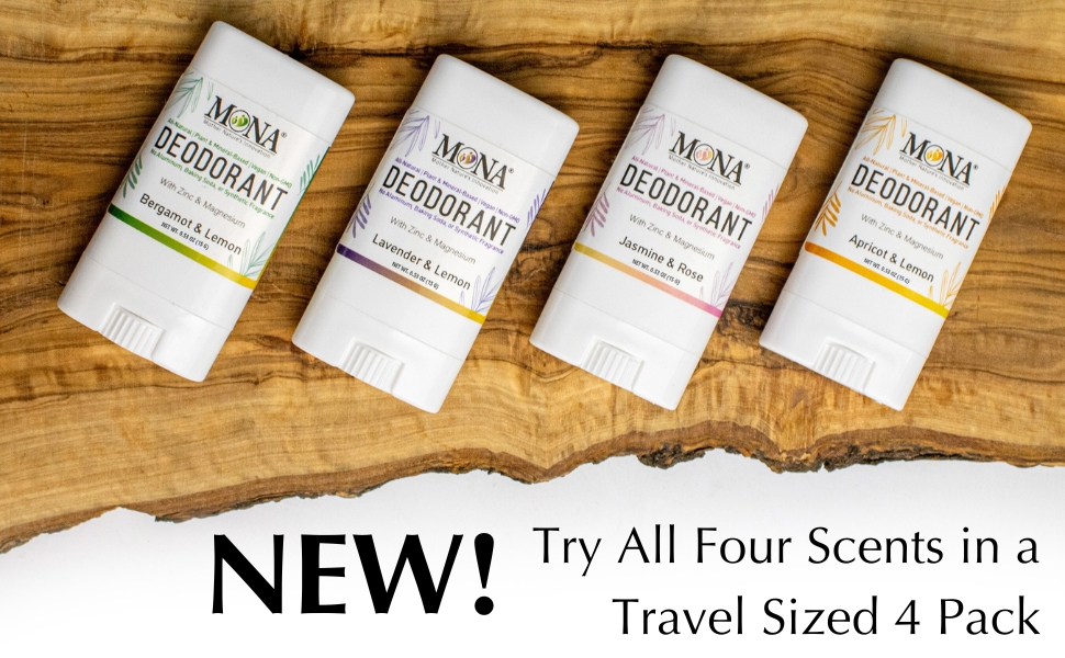 New try all four scents in a travel sized 4 pack