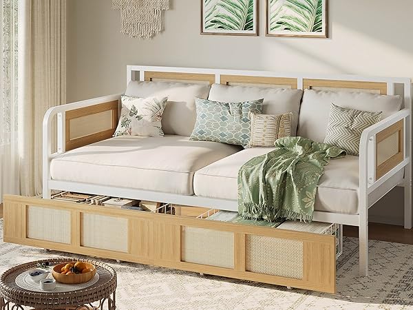 Amazon.com: ANCTOR Twin Daybed, Day Bed Frame with Storage