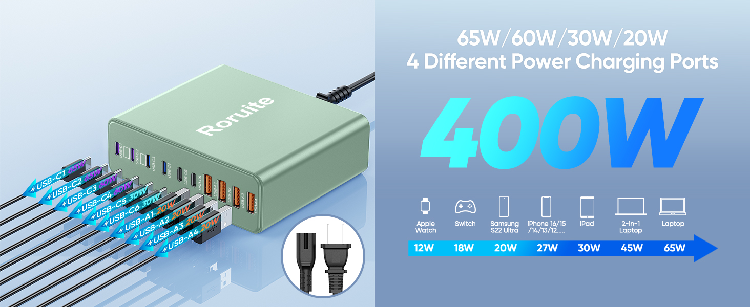 usb c charger block usb c charger multiple usb charging station for multiple devices fast charger