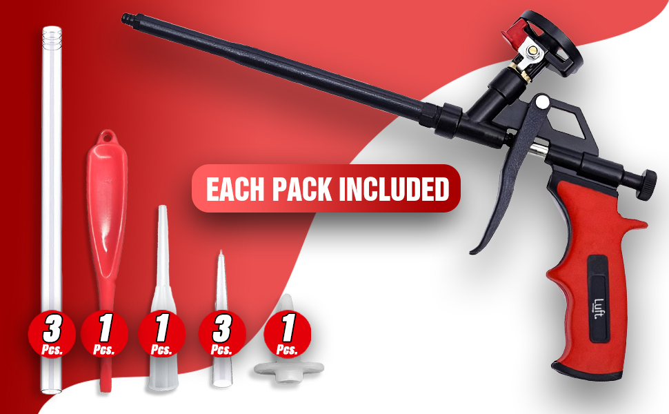 Luft Professional Expanding Foam Spray Gun (6 Insulation Guns + 18