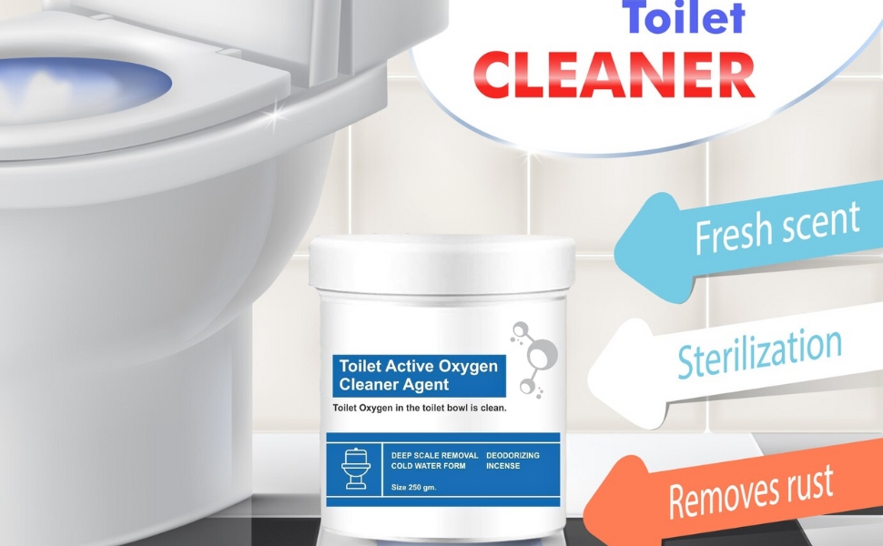 Buy SELEMI Toilet Active Oxygen Cleaner Agent, All Purpose Cleaning Powder Toilet  Bowl Foam Cleaner, Powerful Pipe Dredging Agent, Effectively Cleans  Stubborn Dirt from The Toilet (1 Pcs, 250g) Online at Best