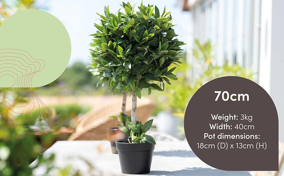 Blooming Artificial Outdoor Plant, UV and Water Resistant, Faux