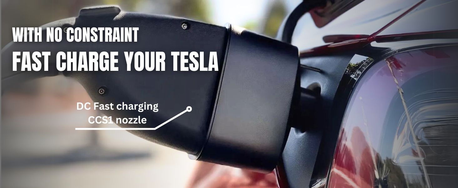 NOVIITUS CCS to Tesla Adapter, Max 250KW DC Fast Charging