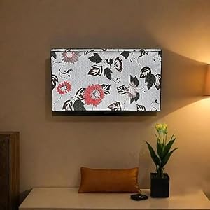 Tv Covers LCD Tv Cover Pink White patti Tv Cover