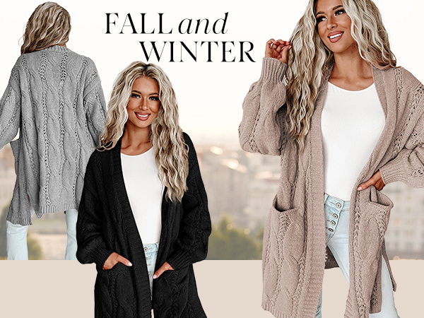 Dokotoo Cardigan Christmas Sweaters for Women Open Front