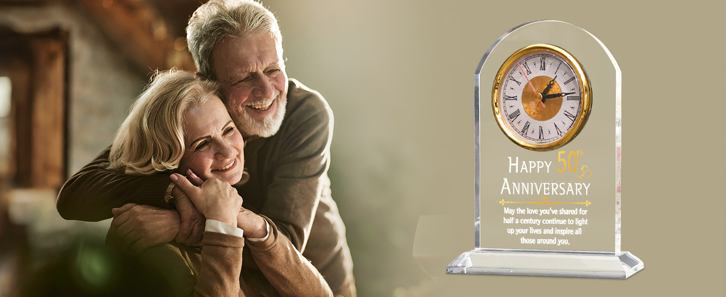50th Anniversary Crystal Clock