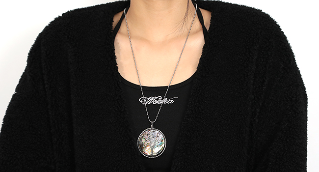 abalone shell necklace for men women