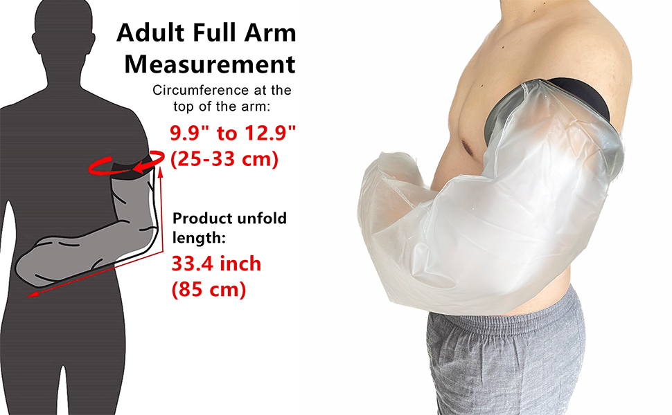 KEEFITT Arm Cast Cover for Shower Adult, Waterproof Cast