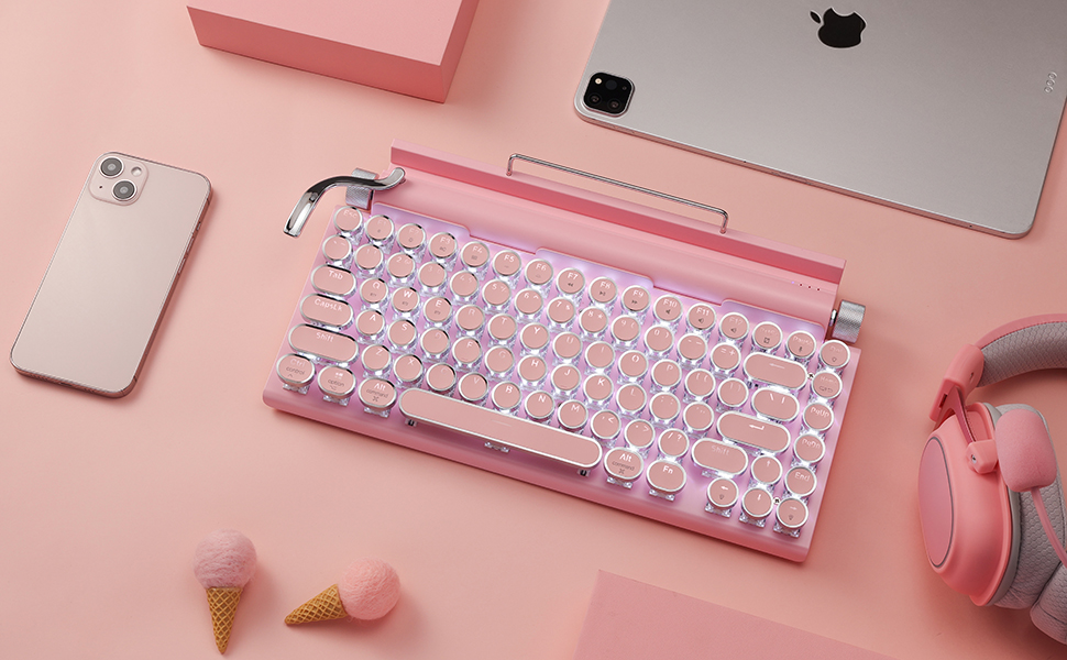 Taiahiro Retro Typewriter Keyboard, Mechanical Keyboard
