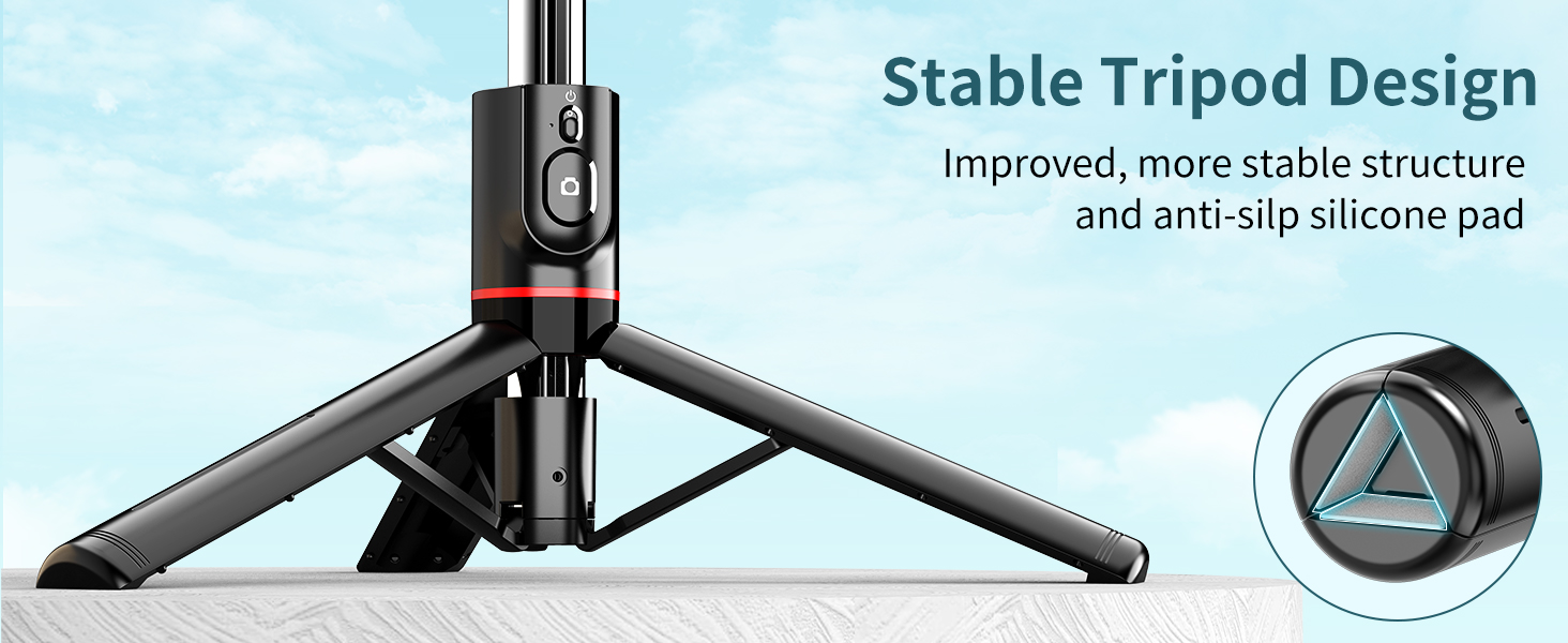 Stable Selfie Stick Tripod with Fill Light