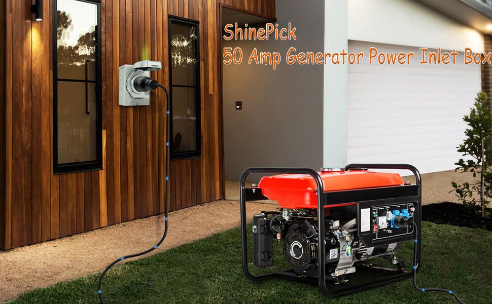 ShinePick 50 Amp Generator Power Inlet Box NEMA 3R Power Inlet Box 125