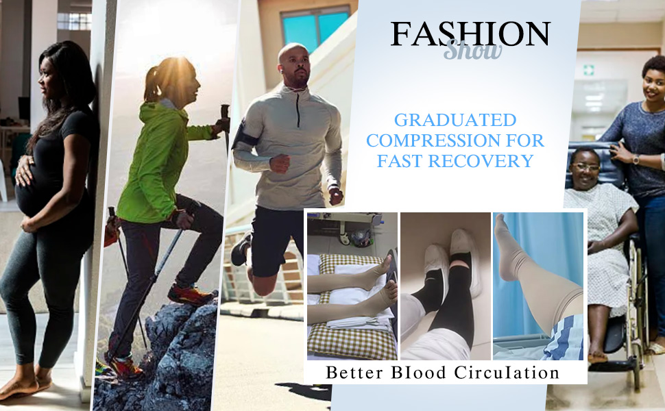 Open Toe Compression Socks  for men