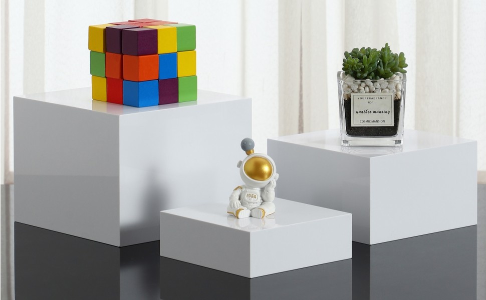 MUKEEN Sets of 3 Acrylic Catering Supplies Display Stand