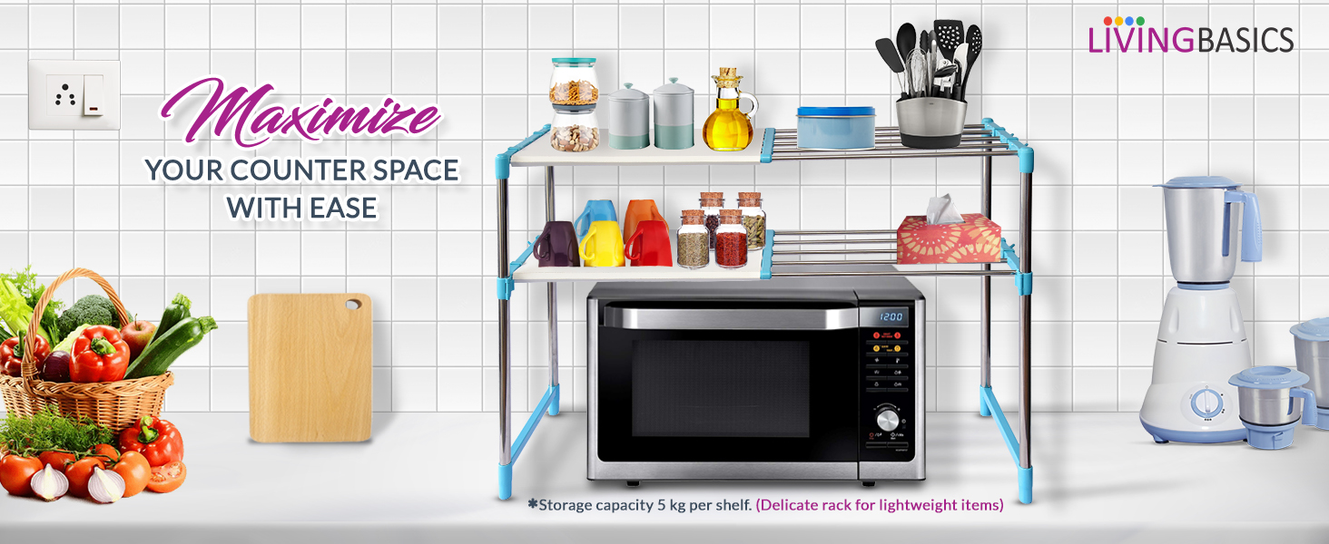 extendable shelf, adjustable racks kitchen, microwave stands, storage stand, otg stand for kitchen