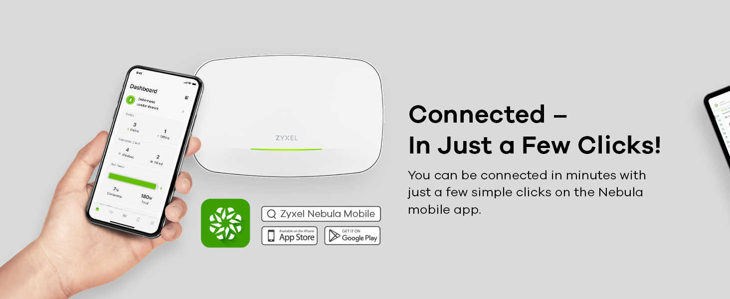 Zyxel WiFi 7 BE11000 Wireless Access Point | PoE+ | 2 x 2.5Gb MultiGig Ethernet | Tri-Band Operation | Mesh | PTP Bridge | Cloud, App, or Direct Management [NWA130BE]