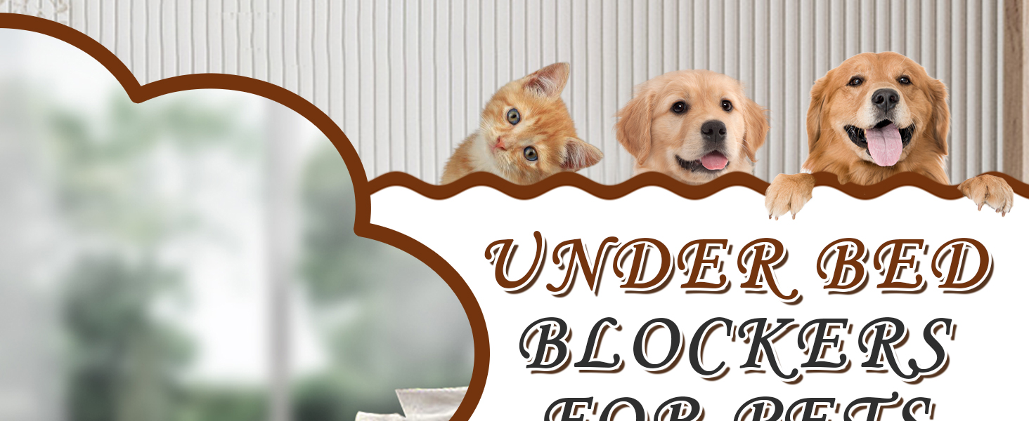 Under Couch Bed Blocker for Pets,7pcs Toy Blockers for