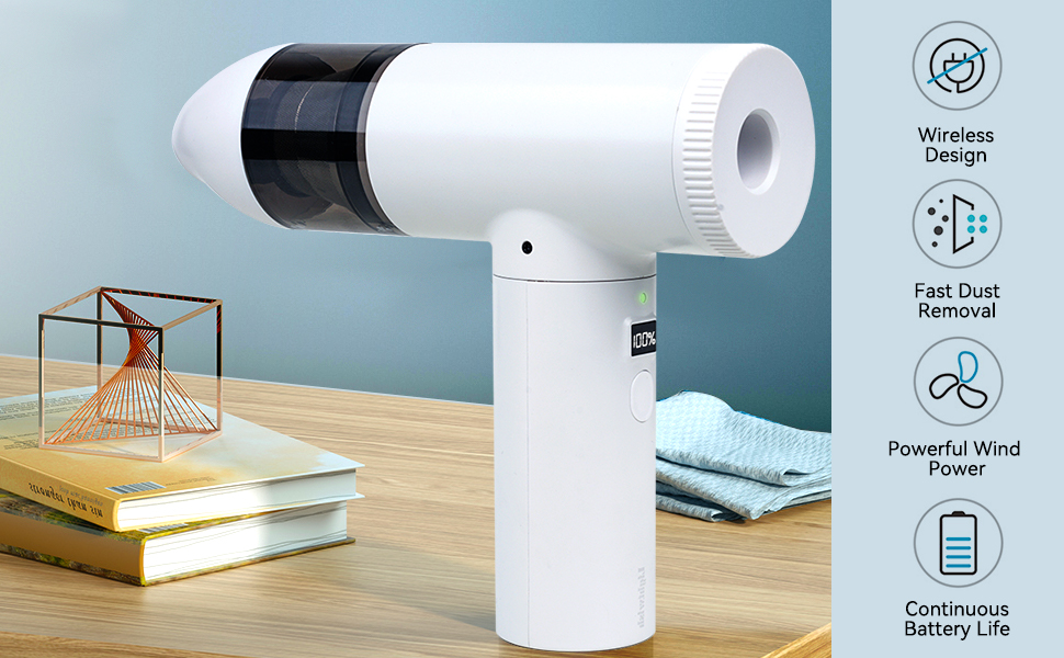 Compressed Air Duster, Electric Air Duster and Vacuum Cleaner 2 in 1, 3