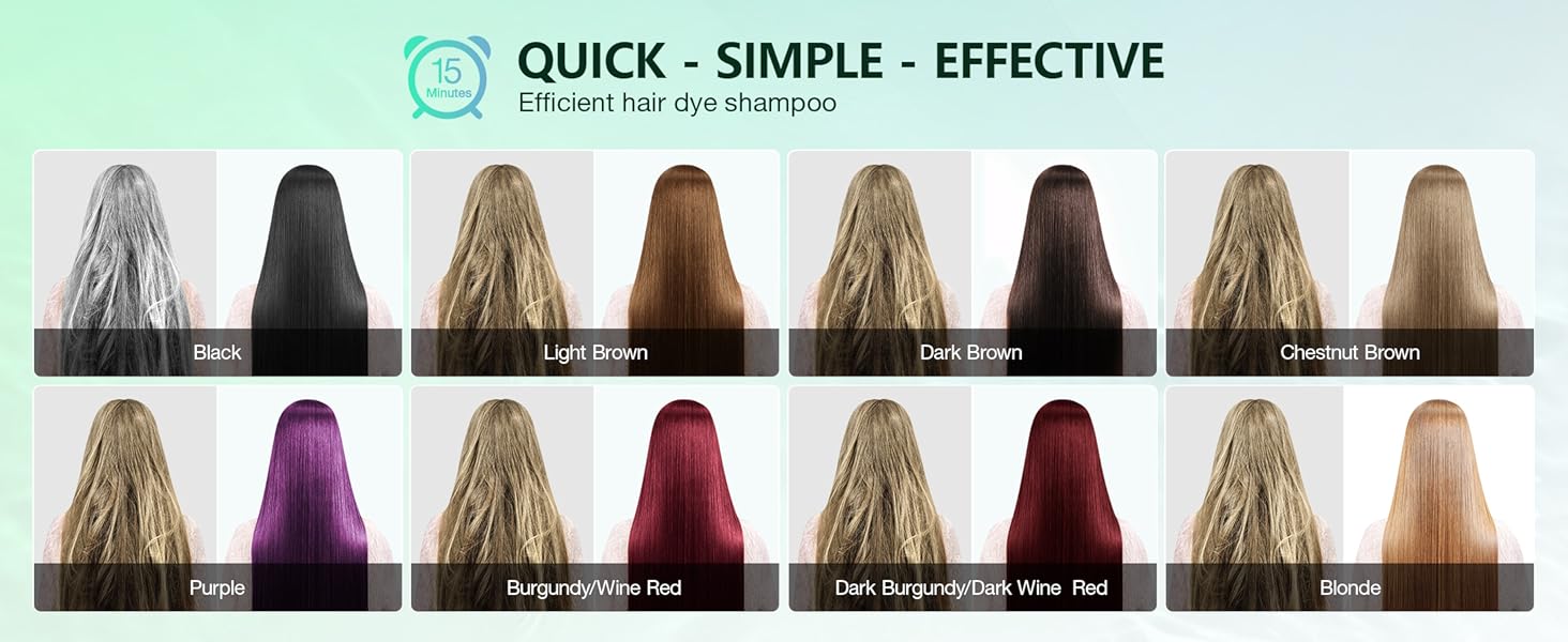 natural hair dye shampoo shampoo de tinte para el cabello hair color shampoo for gray hair coverage