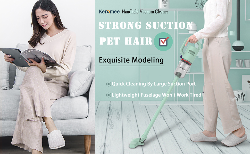 KEROMEE Cordless Vacuum Cleaner, 3in1 Small Vacuum Cleaner, Handheld