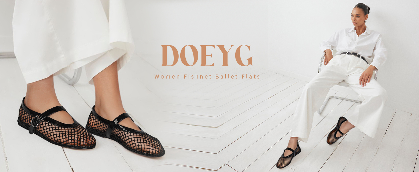 mesh ballet flats