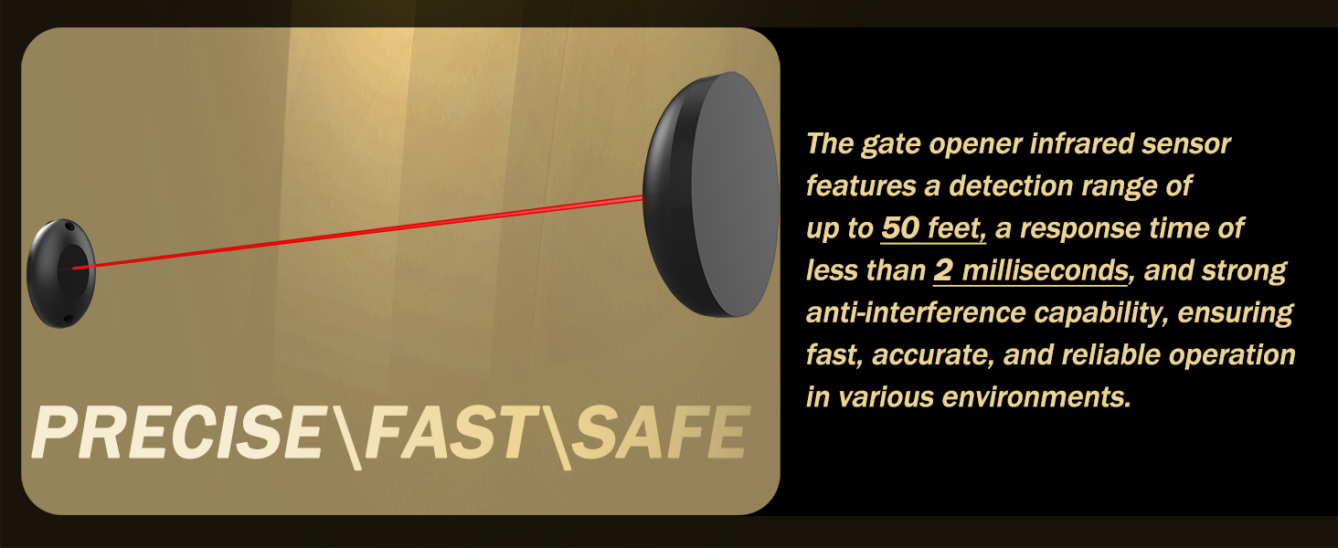 infrared sensor safety secure sliding gate opener driveway gate system access auto detection