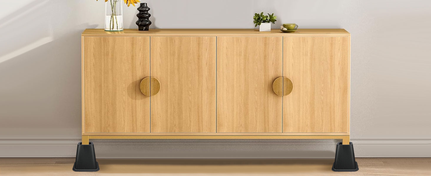 ANNKUT 6 Inch Heavy Duty Bed Risers, Furniture Risers for