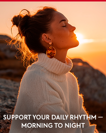 Woman enjoying sunset with YoloBalance Ashwagandha gummies daily vegan supplement for balance