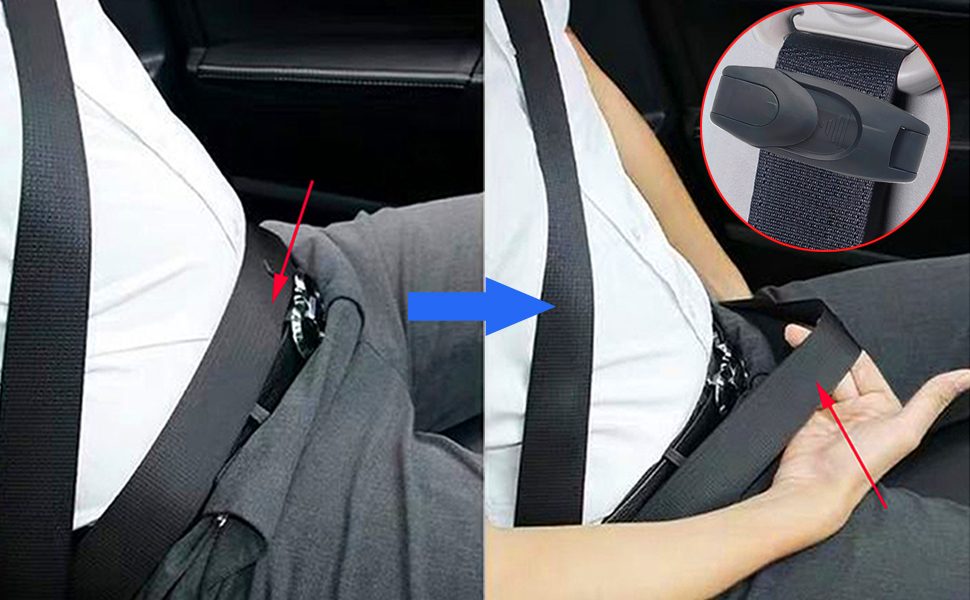 KEQKEV Car Seat Belt Clip, Vehicle Seatbelt Adjuster, Universal