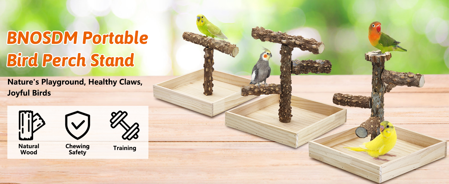Portable tabletop bird house made from natural prickly ash wood,keeps your feathered friend close