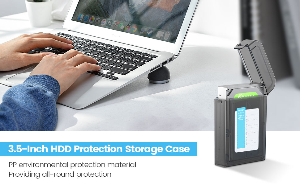 ORICO Portable Hard Drive case, 3.5 Inches HDD/SSD Portable Storage Box