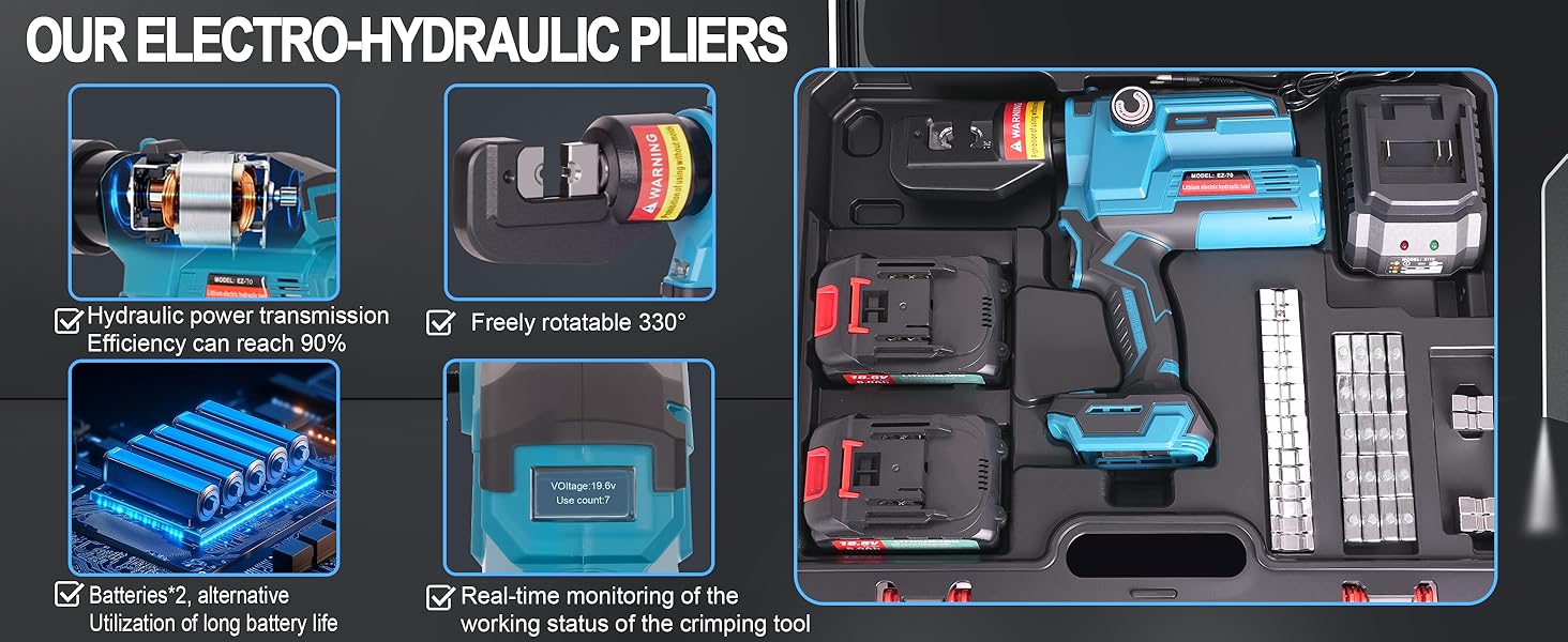 Electric wire rope crimping pliers