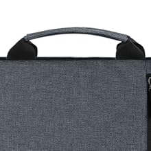 Gizga Essentials 13.3 Inch Laptop Sleeve Case Cover Pouch Bag with Handle & Front Pocket| Slim & Water-Resistant Nylon Fabric with Shockproof Foam Padding, Soft Lining & Premium Zipper Closure (Grey) 53 SOFT HANDLE FOR COMFORTABLE, PORTABLE CARRYING