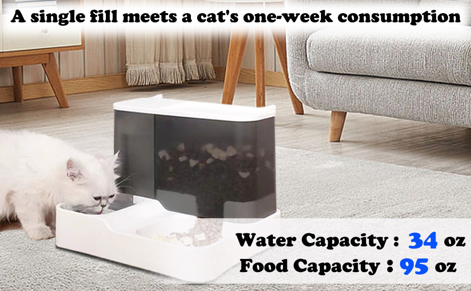 Pet Food Feeder and Water Dispensers Gravity Automatic for
