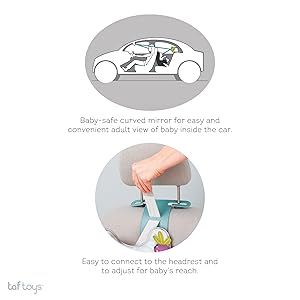 Easily attaches to the car headrest and adjusts to suit your growing baby