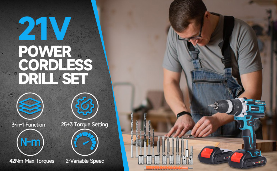 Perceuse Visseuse Sans Fil 21V