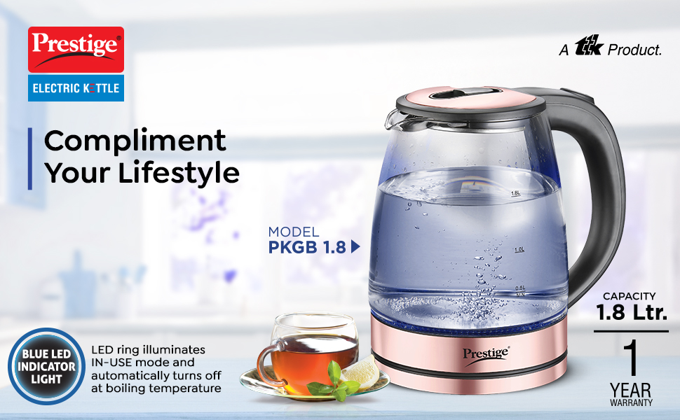 Prestige Kettle, Prestige glass Kettle, Prestige Transparent Kettle
