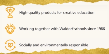 Working along with Waldorf schools for creative education. Socially and environmentally responsible