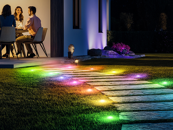 「Light Mellow Sunshine」 Huaxu Solar Outdoor Lights 35.4In Garden Decor Flower Wind