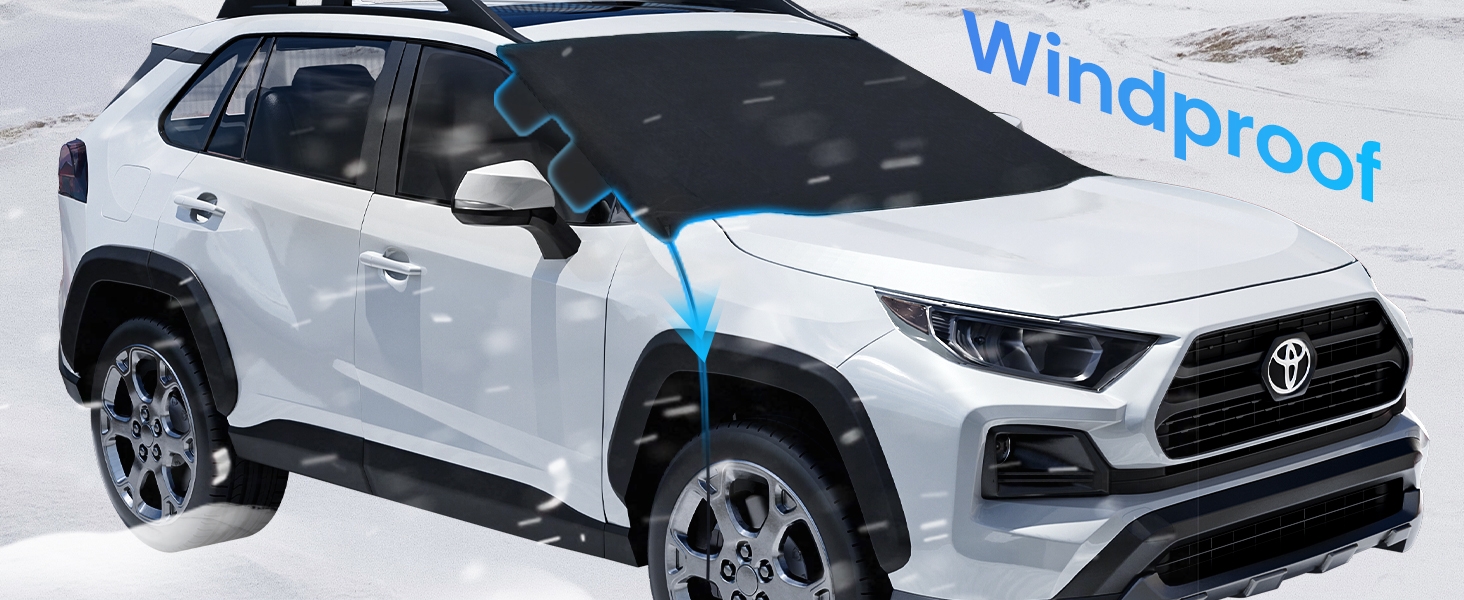 REEVAA Windshield Cover for Ice & Snow [Full Coverage