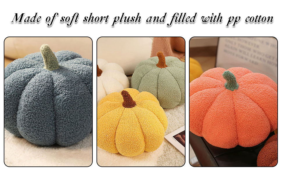 Halloween Pumpkin Pillow Decor, Pumpkin Plush Pillow Fleece Stuffed