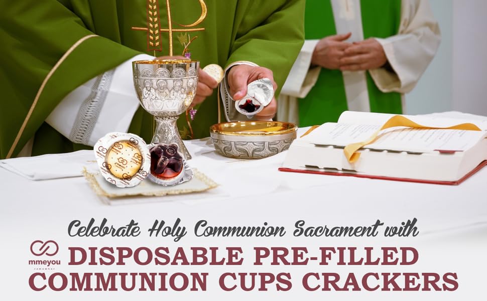 Mmeyou (Count 100) Packaged Holy Communion Crackers Prefilled Communion