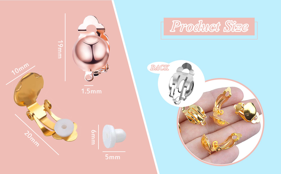 20 Pieces Clip On Earring Converter NonPierced Earrings