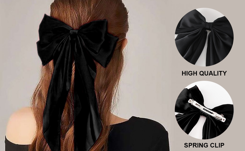 Große Haarspangen für Damen, Haarspangen mit Schleife