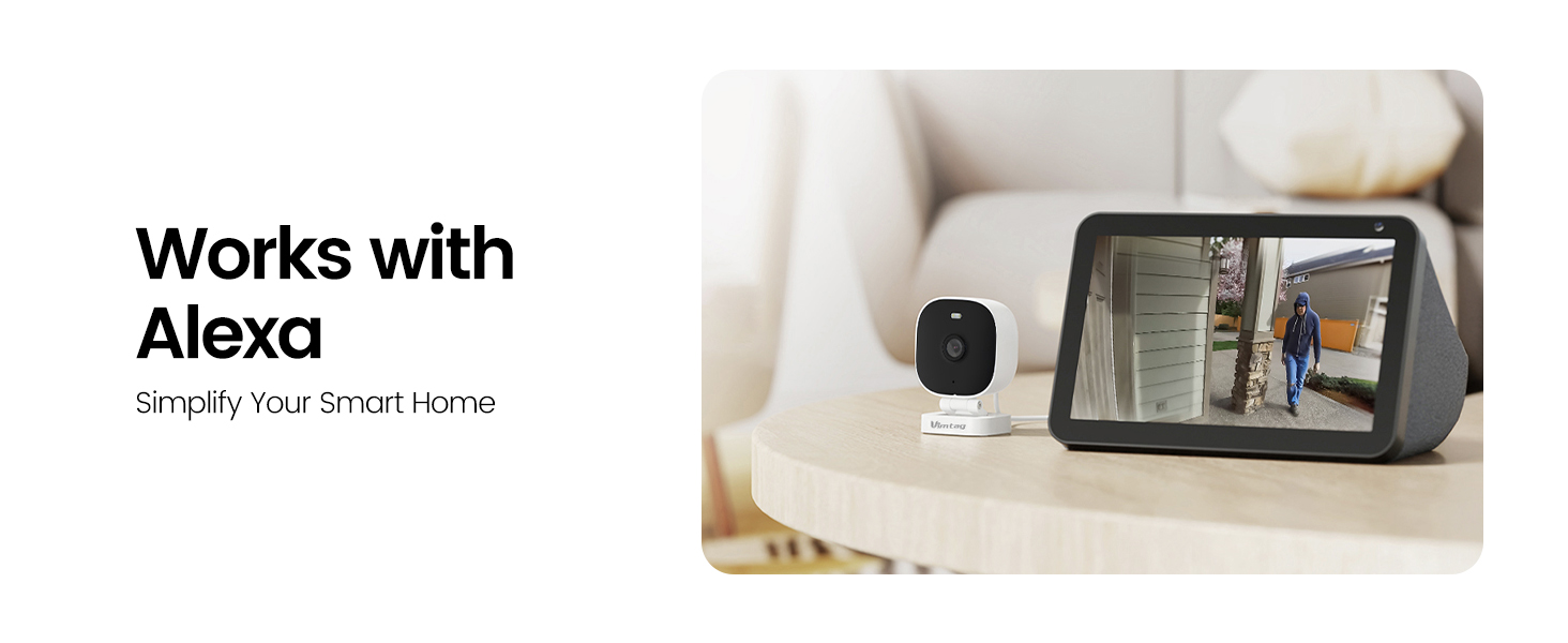 security camera work with alexA, smart wifi camera work with alexa
