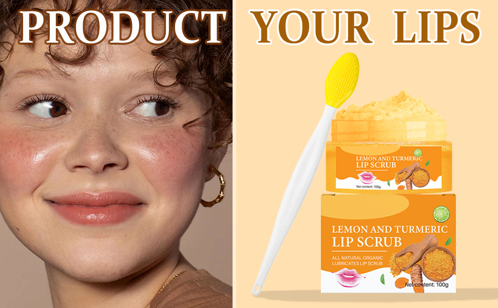 Turmeric Lemon Lip Scrub with Brush