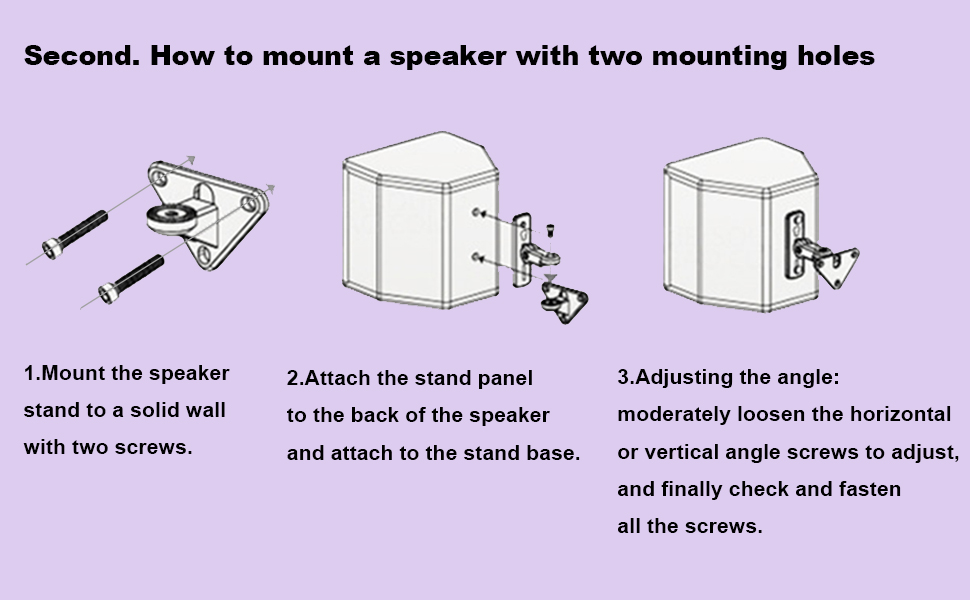 Howonder HD15 Universal Speaker Wall Mounts for Small Speakers